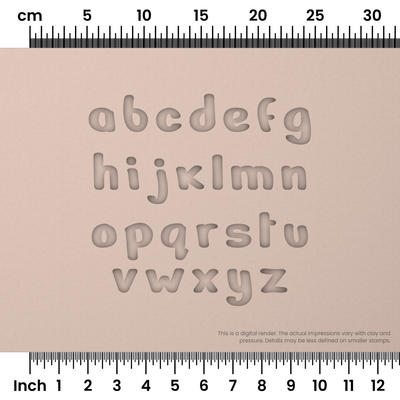 Nerko One | Lowercase | Alphabet Stamp Sets - Ceramind® Tools