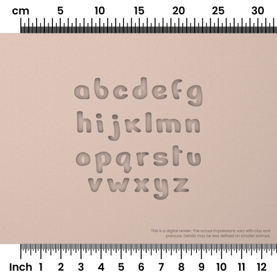Nerko One | Lowercase | Alphabet Stamp Sets - Ceramind® Tools