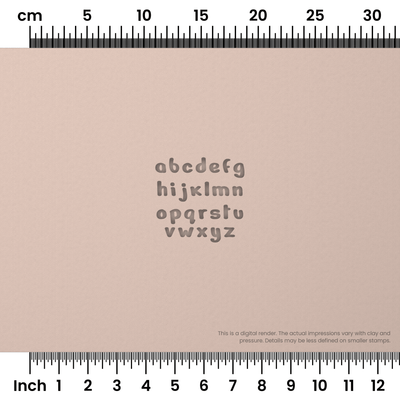 Nerko One | Lowercase | Alphabet Stamp Sets - Ceramind® Tools