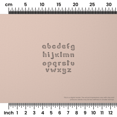 Nerko One | Lowercase | Alphabet Stamp Sets - Ceramind® Tools