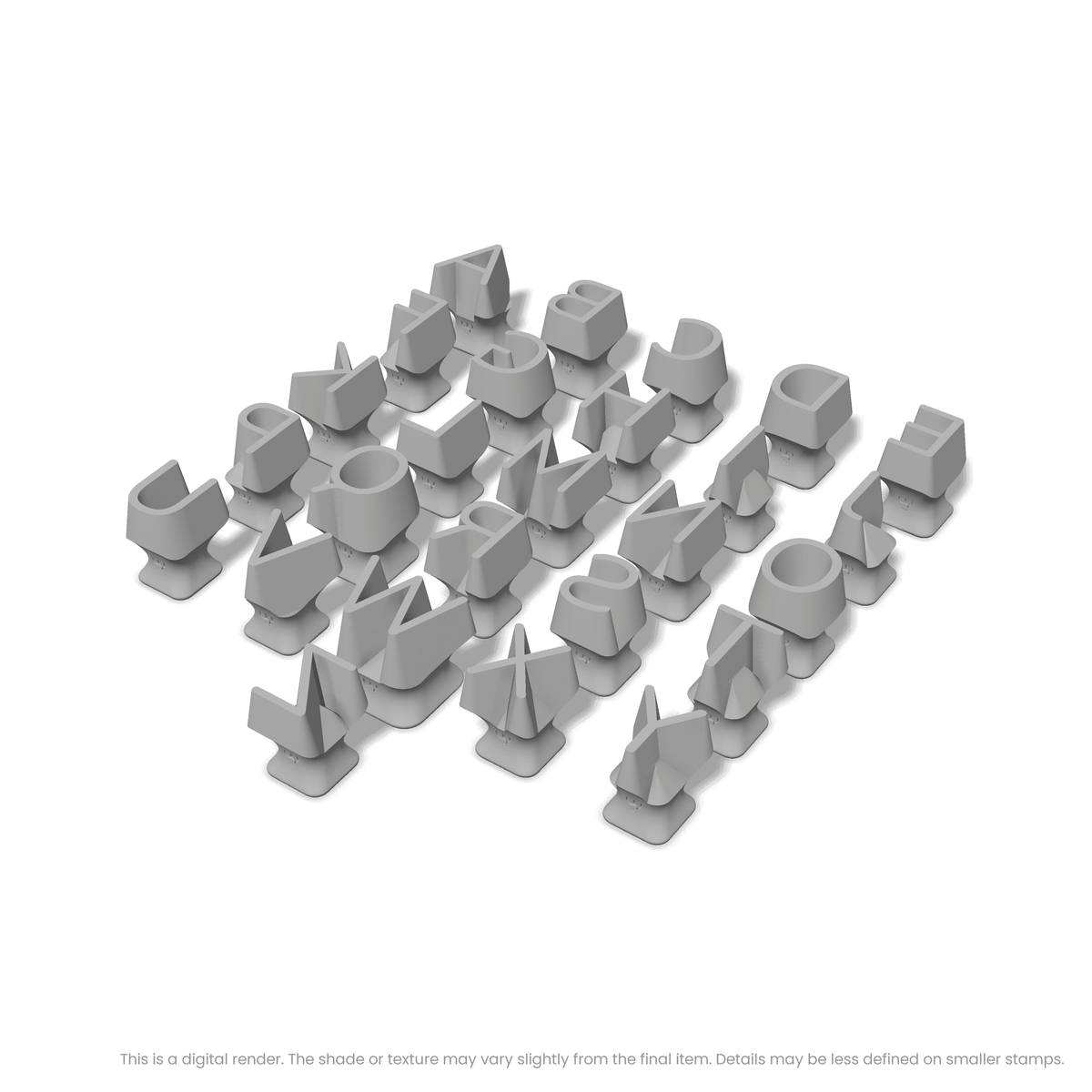 Nunito | All Caps | Alphabet Stamp Sets - Ceramind® Tools