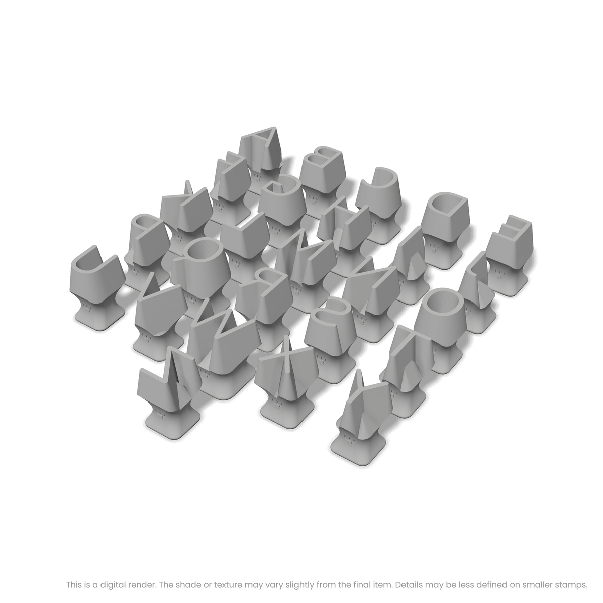 Nunito | All Caps | Alphabet Stamp Sets - Ceramind® Tools
