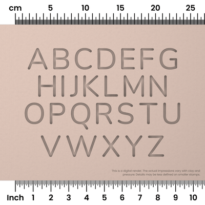Nunito | All Caps | Alphabet Stamp Sets - Ceramind® Tools