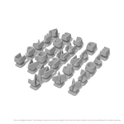 Nunito | All Caps | Alphabet Stamp Sets - Ceramind® Tools