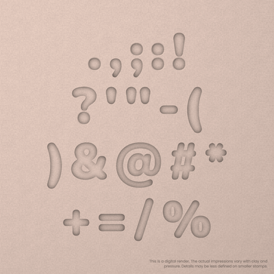 Nunito | Font Rail Stamp Sets | Letters, Numbers, and Symbols - Ceramind® Tools