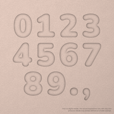 Nunito | Font Rail Stamp Sets | Letters, Numbers, and Symbols - Ceramind® Tools
