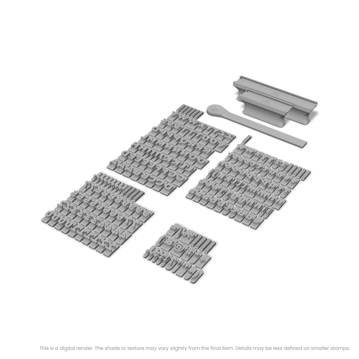 Nunito | Font Rail Stamp Sets | Letters, Numbers, and Symbols - Ceramind® Tools