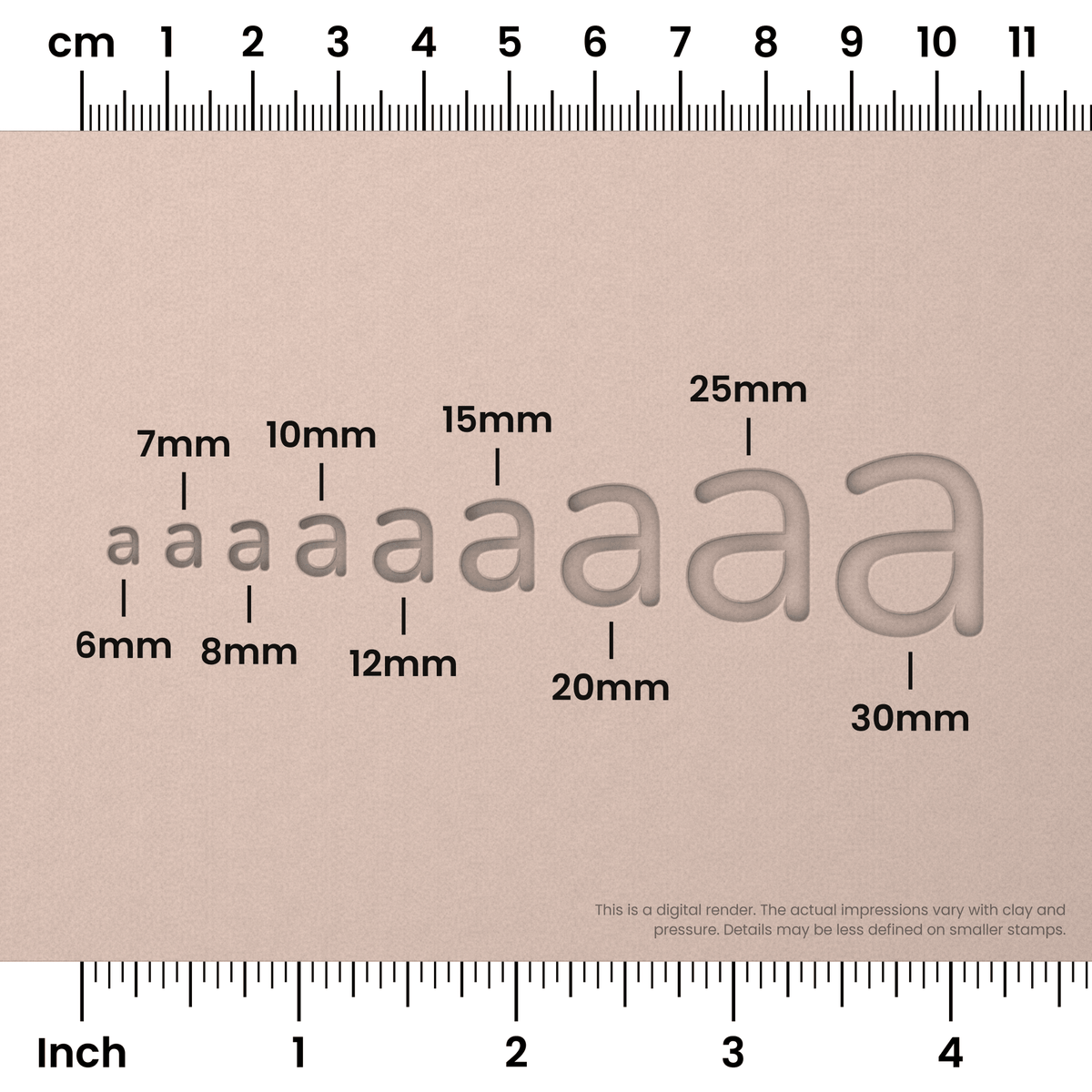 Nunito | Lowercase | Alphabet Stamp Sets - Ceramind® Tools