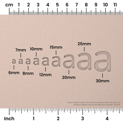 Nunito | Lowercase | Alphabet Stamp Sets - Ceramind® Tools