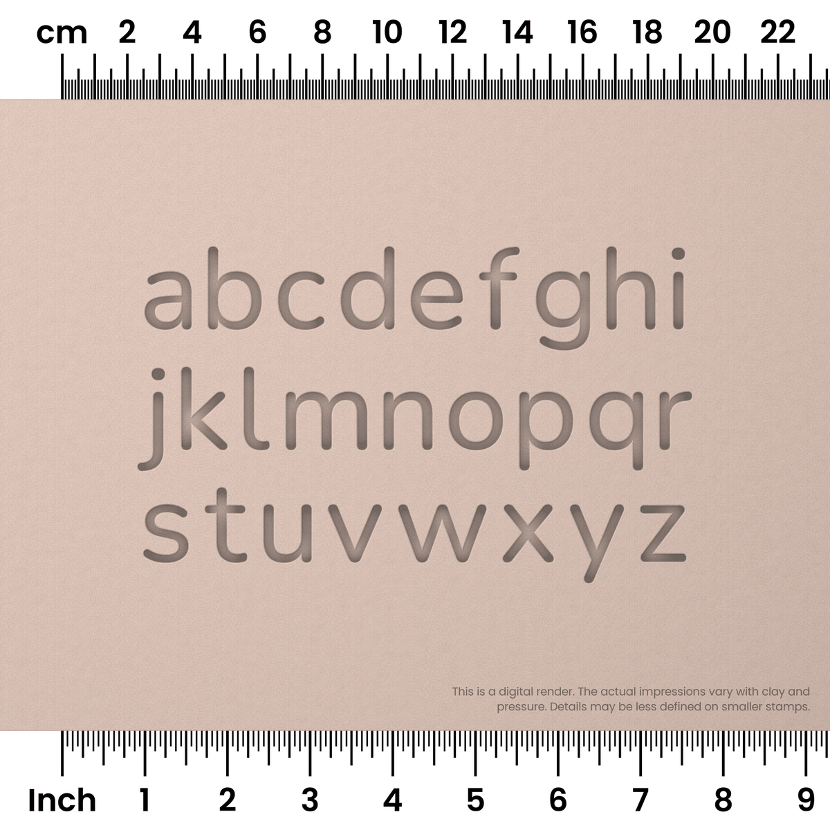 Nunito | Lowercase | Alphabet Stamp Sets - Ceramind® Tools