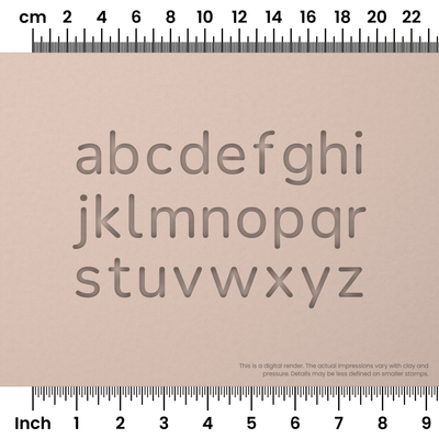 Nunito | Lowercase | Alphabet Stamp Sets - Ceramind® Tools