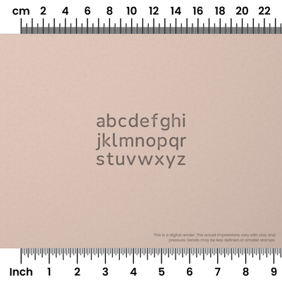 Nunito | Lowercase | Alphabet Stamp Sets - Ceramind® Tools