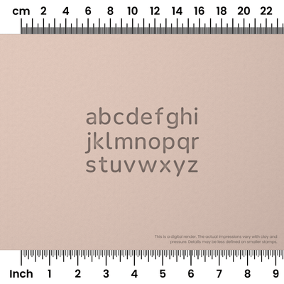 Nunito | Lowercase | Alphabet Stamp Sets - Ceramind® Tools