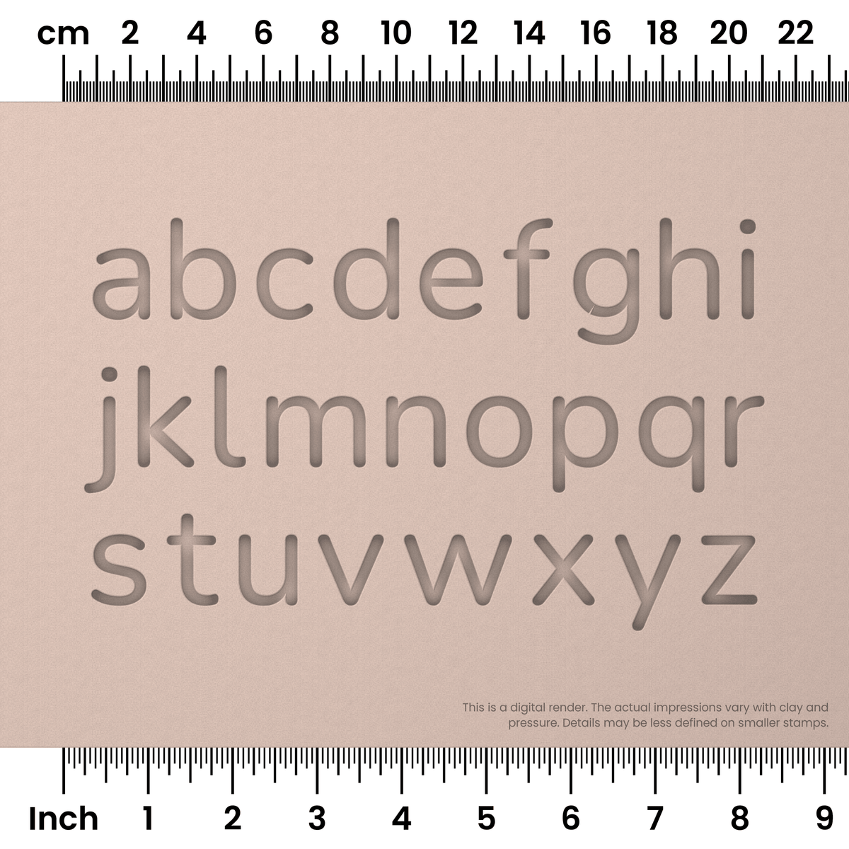 Nunito | Lowercase | Alphabet Stamp Sets - Ceramind® Tools