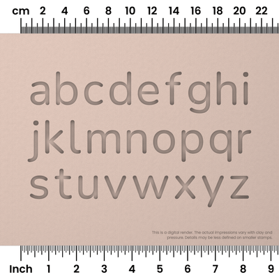 Nunito | Lowercase | Alphabet Stamp Sets - Ceramind® Tools