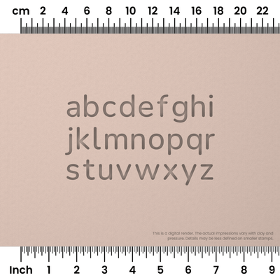 Nunito | Lowercase | Alphabet Stamp Sets - Ceramind® Tools
