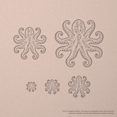 Octopus Stamps - Photo Textured - Ceramind® Tools