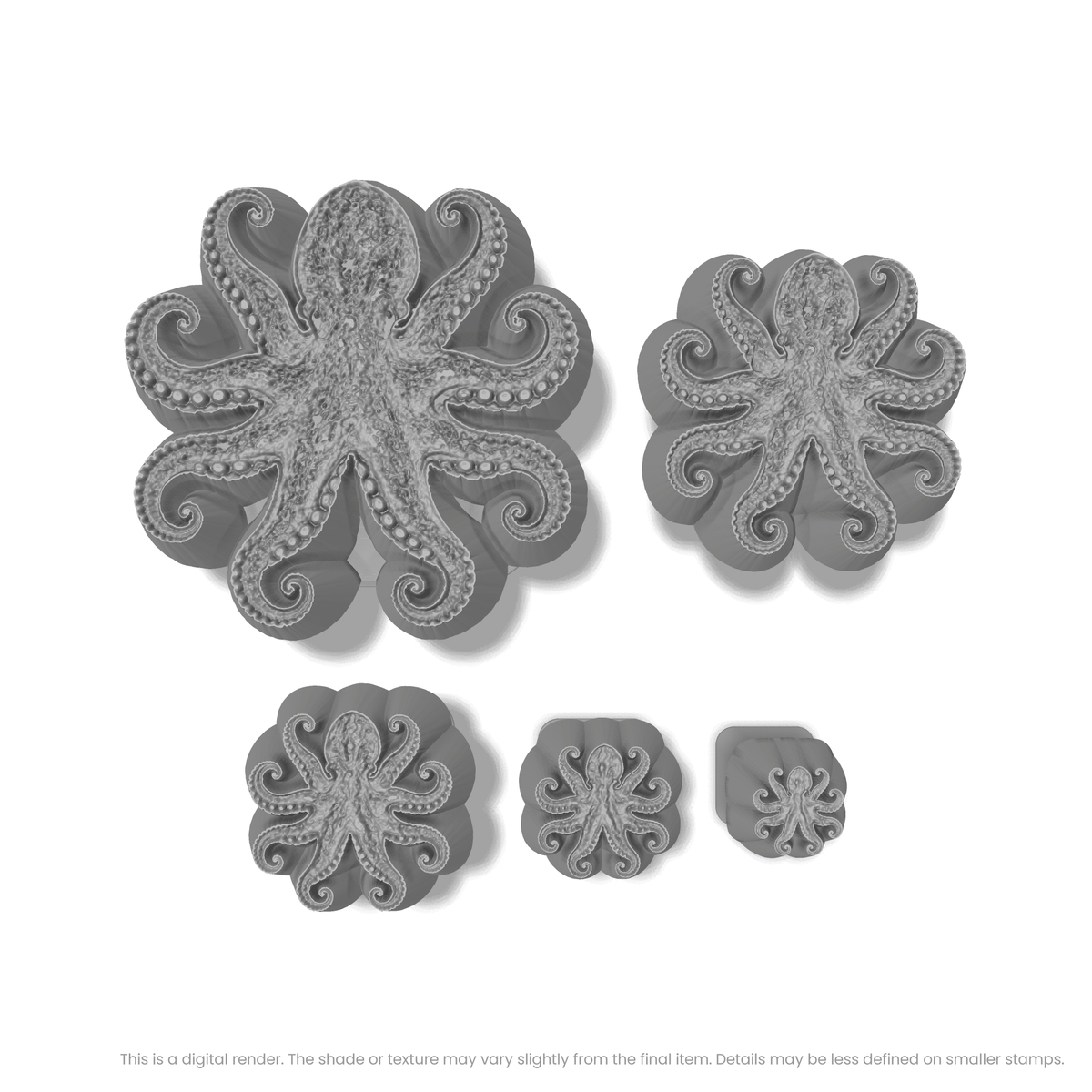 Octopus Stamps - Photo Textured - Ceramind® Tools