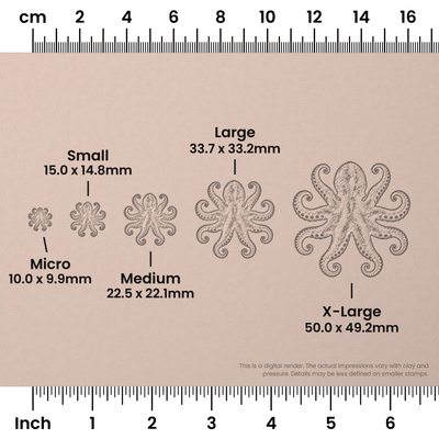 Octopus Stamps - Photo Textured - Ceramind® Tools