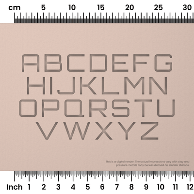 Orbitron | All Caps | Alphabet Stamp Sets - Ceramind® Tools