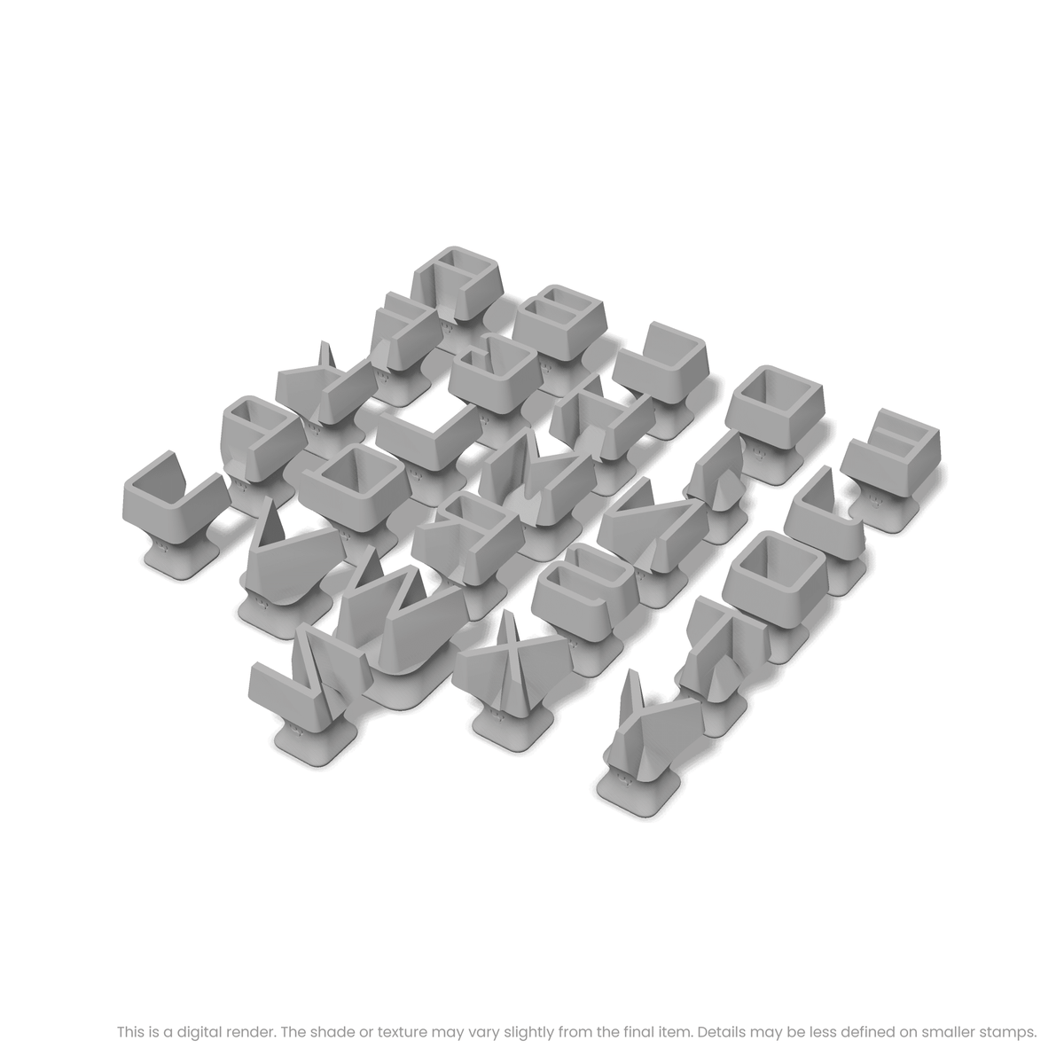 Orbitron | All Caps | Alphabet Stamp Sets - Ceramind® Tools