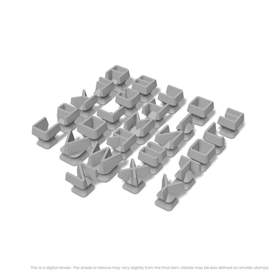 Orbitron | All Caps | Alphabet Stamp Sets - Ceramind® Tools