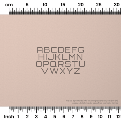 Orbitron | All Caps | Alphabet Stamp Sets - Ceramind® Tools