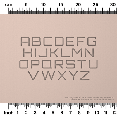 Orbitron | All Caps | Alphabet Stamp Sets - Ceramind® Tools