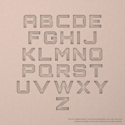 Orbitron | Font Rail Stamp Sets | Letters, Numbers, and Symbols - Ceramind® Tools