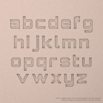 Orbitron | Font Rail Stamp Sets | Letters, Numbers, and Symbols - Ceramind® Tools