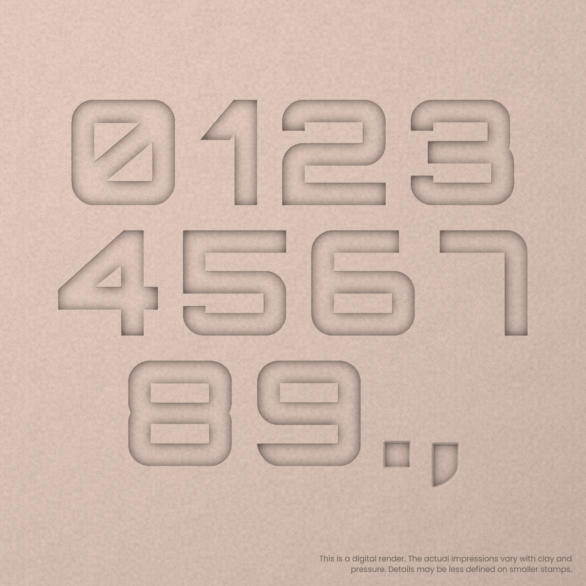 Orbitron | Font Rail Stamp Sets | Letters, Numbers, and Symbols - Ceramind® Tools