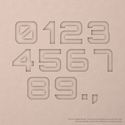 Orbitron | Font Rail Stamp Sets | Letters, Numbers, and Symbols - Ceramind® Tools