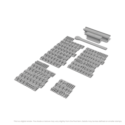 Orbitron | Font Rail Stamp Sets | Letters, Numbers, and Symbols - Ceramind® Tools