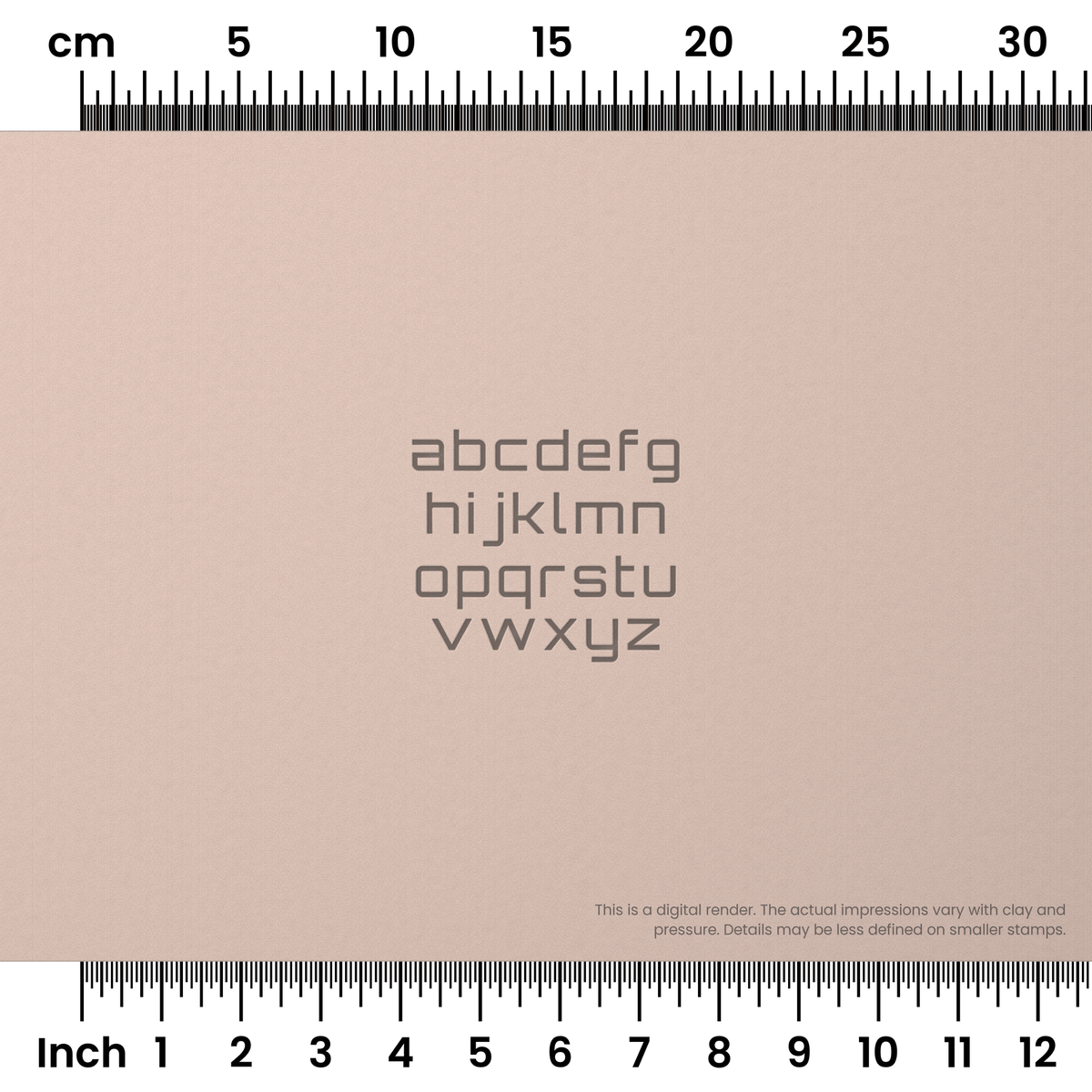 Orbitron | Lowercase | Alphabet Stamp Sets - Ceramind® Tools