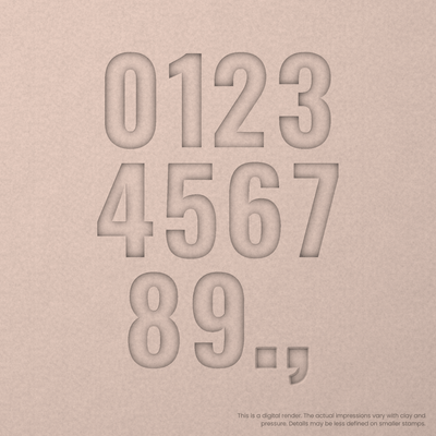 Oswald | Font Rail Stamp Sets | Letters, Numbers, and Symbols - Ceramind® Tools