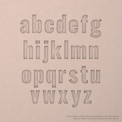 Oswald | Font Rail Stamp Sets | Letters, Numbers, and Symbols - Ceramind® Tools