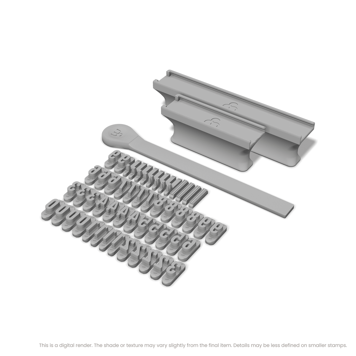Oswald | Font Rail Stamp Sets | Letters, Numbers, and Symbols - Ceramind® Tools