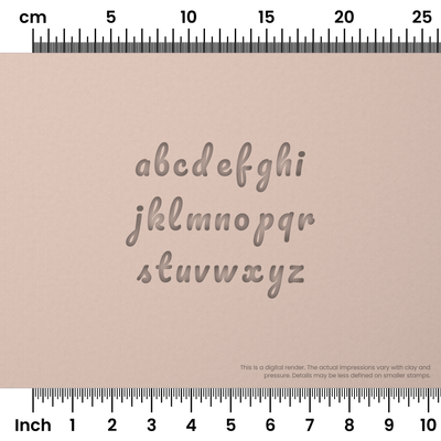 Pacifico | Lowercase | Alphabet Stamp Sets - Ceramind® Tools