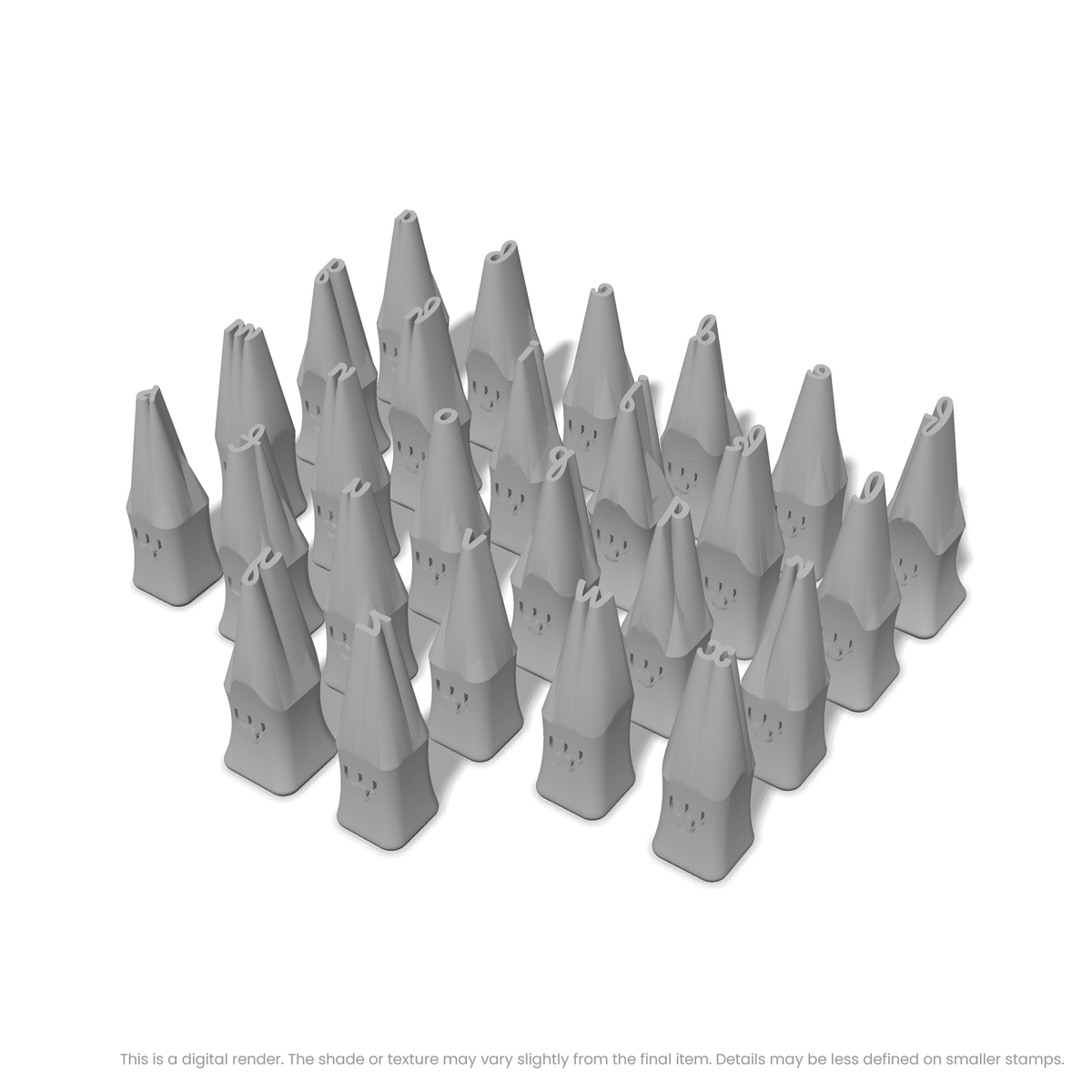 Pacifico | Lowercase | Alphabet Stamp Sets - Ceramind® Tools