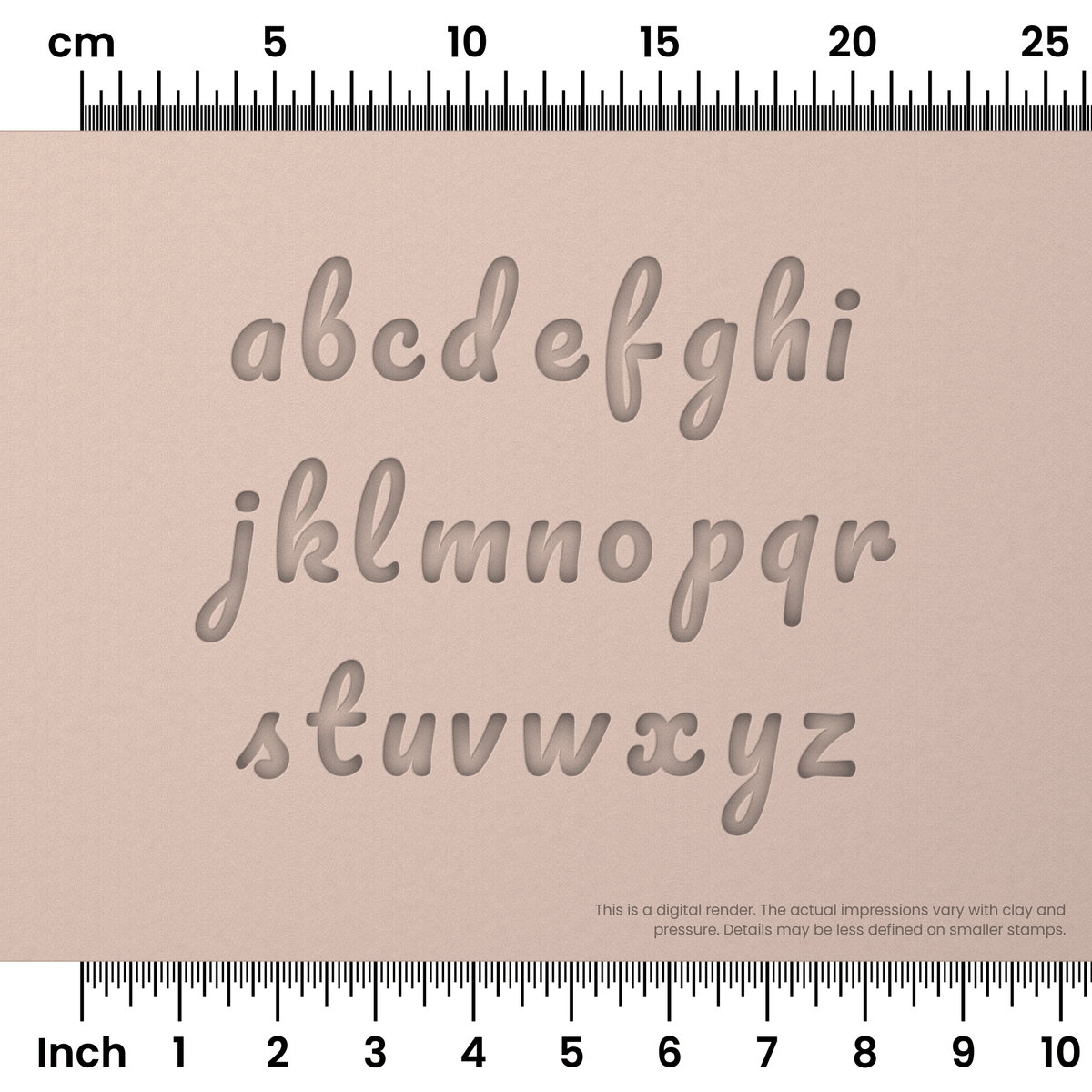 Pacifico | Lowercase | Alphabet Stamp Sets - Ceramind® Tools