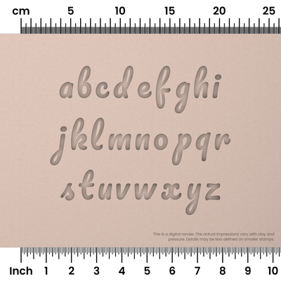 Pacifico | Lowercase | Alphabet Stamp Sets - Ceramind® Tools