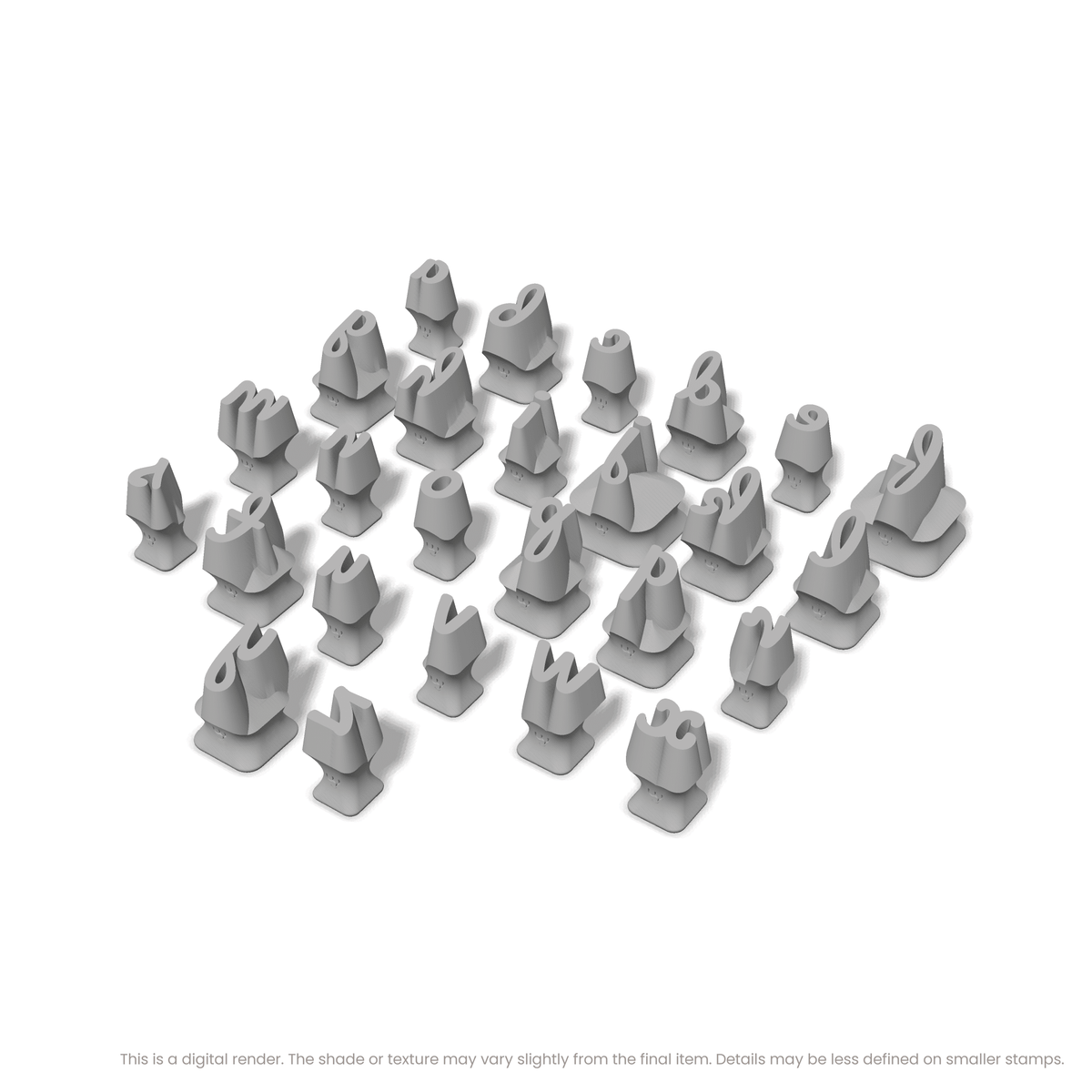 Pacifico | Lowercase | Alphabet Stamp Sets - Ceramind® Tools