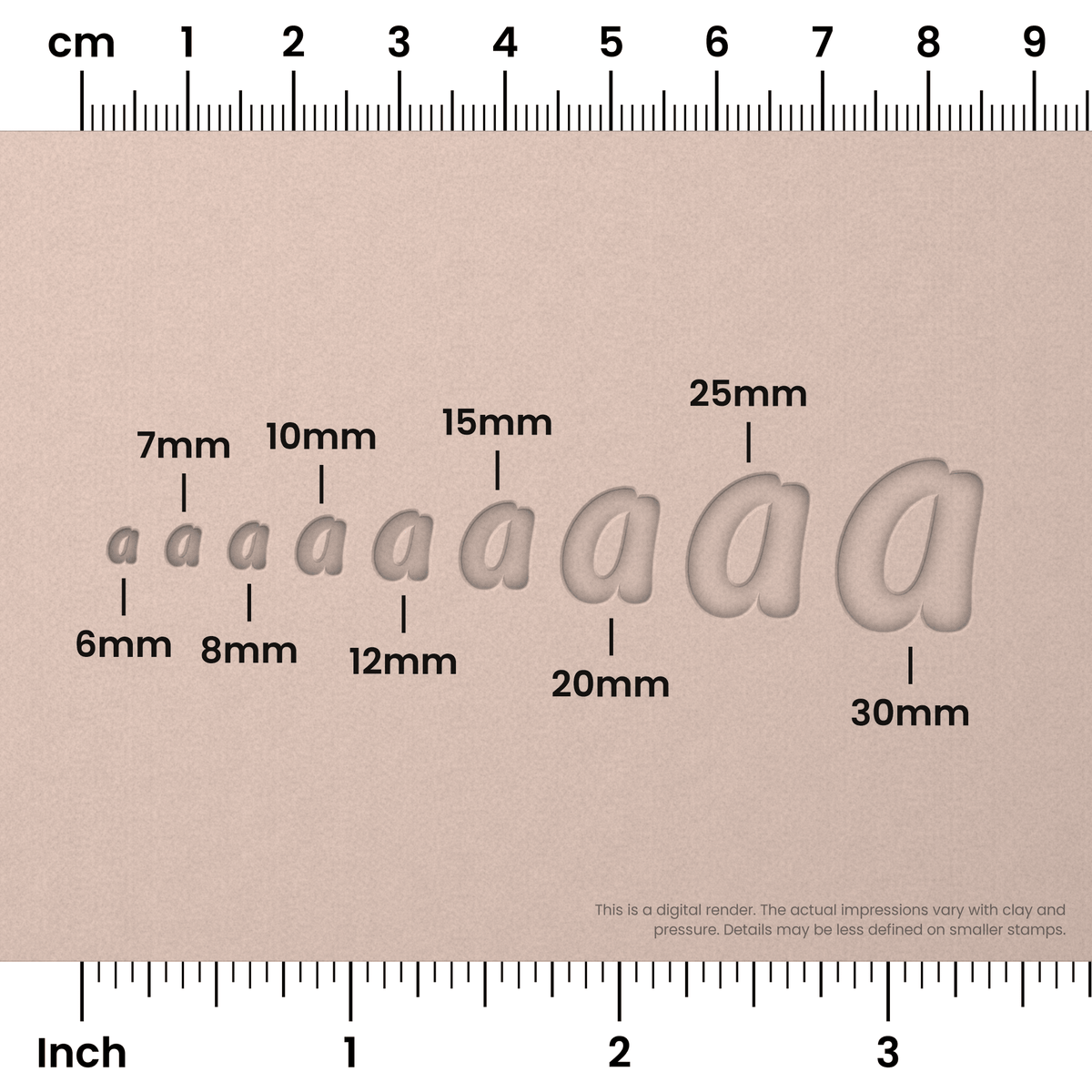 Pacifico | Lowercase | Alphabet Stamp Sets - Ceramind® Tools