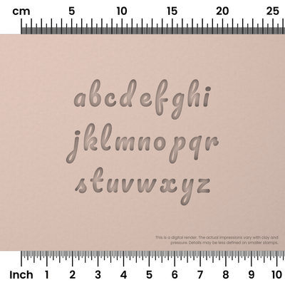 Pacifico | Lowercase | Alphabet Stamp Sets - Ceramind® Tools