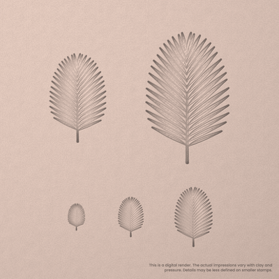 Palm Leaf Stamps - Photo Textured - Ceramind® Tools