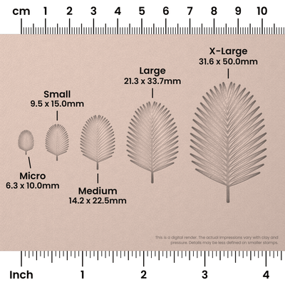 Palm Leaf Stamps - Photo Textured - Ceramind® Tools