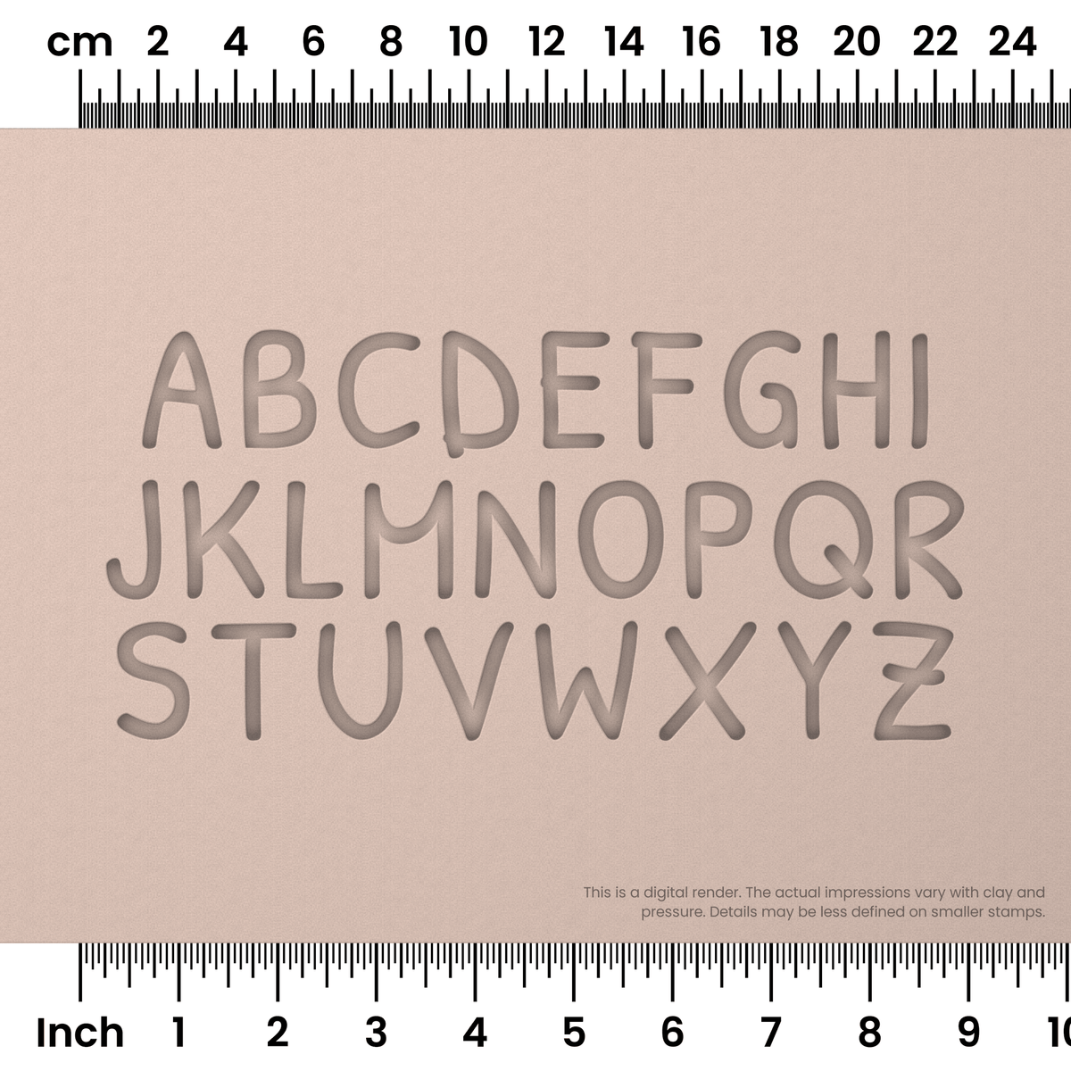 Patrick Hand | All Caps | Alphabet Stamp Sets - Ceramind® Tools