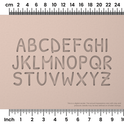 Patrick Hand | All Caps | Alphabet Stamp Sets - Ceramind® Tools