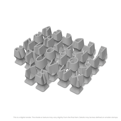 Patrick Hand | All Caps | Alphabet Stamp Sets - Ceramind® Tools