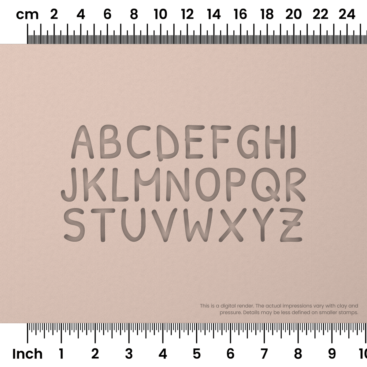 Patrick Hand | All Caps | Alphabet Stamp Sets - Ceramind® Tools